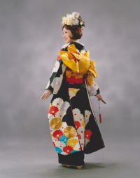 スタジオ　婚礼　振袖　後ろ姿