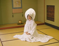 ウェスティン都ホテル京都　佳水園　東山の間　白無垢　綿帽子　新婦様