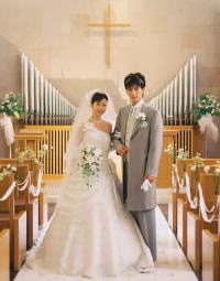 ウェスティン都ホテル京都　チャペル　グレース　ウェディング　新郎様　新婦様