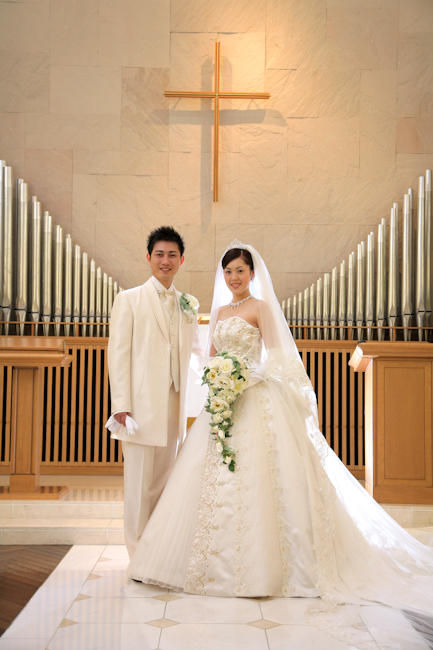 ウェスティン都ホテル京都　チャペル　グレース　ウェディング　新郎様　新婦様