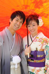 南禅寺　新郎様　新婦様　蛇の目傘